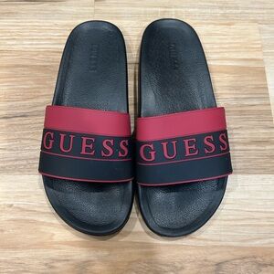 Guess Red and Black Slides